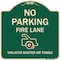 Signmission No Parking Fire Lane Violators Booted or Towed Heavy-Gauge Aluminum Sign, 18" x 18", G-1818-23737 A-DES-G-1818-23737 - alternate 1